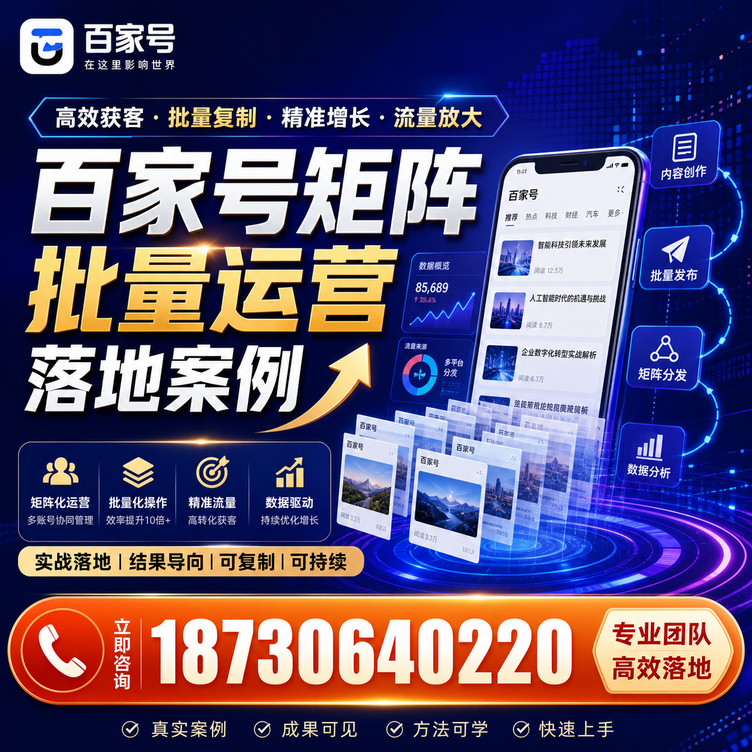 丽水百家号百账号矩阵自动化批量发布落地成功