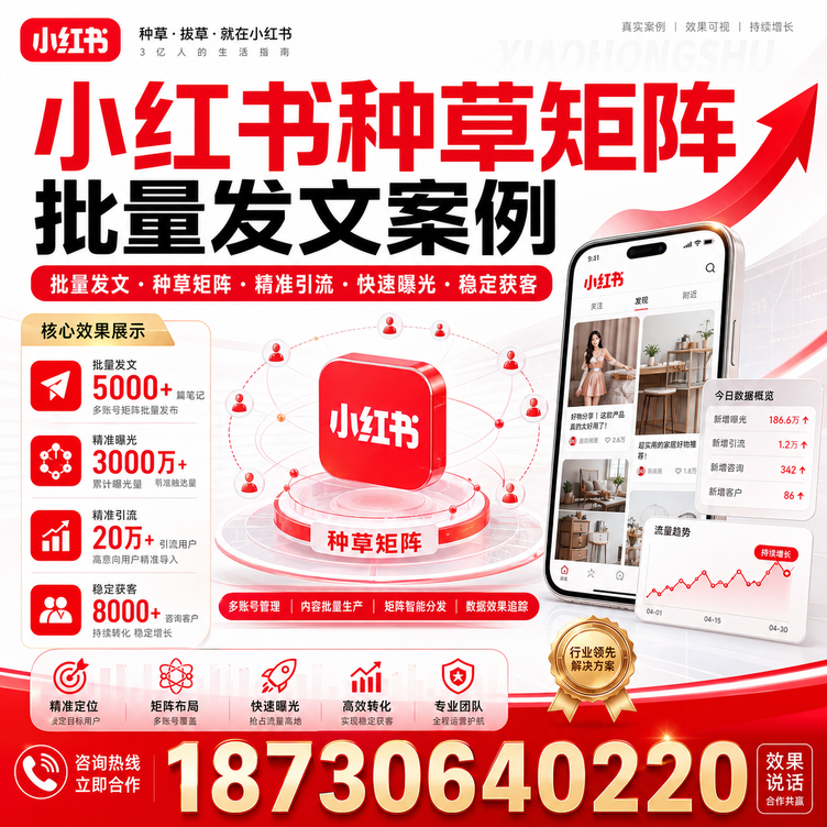 丽水小红书种草矩阵批量发文案例
