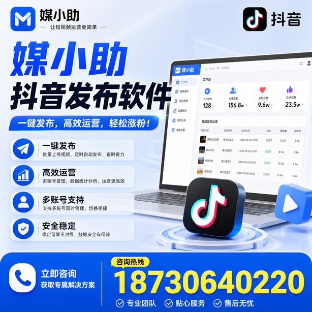 丽水媒小助抖音快手批量发布软件